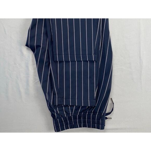 Athleta Women's Stripe Midtown Lightweight Pull On Ankle Pants. Navy, Women's 6. - Picture 3 of 9
